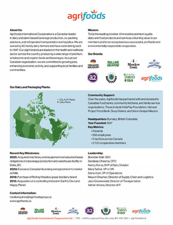 Agrifoods info sheet