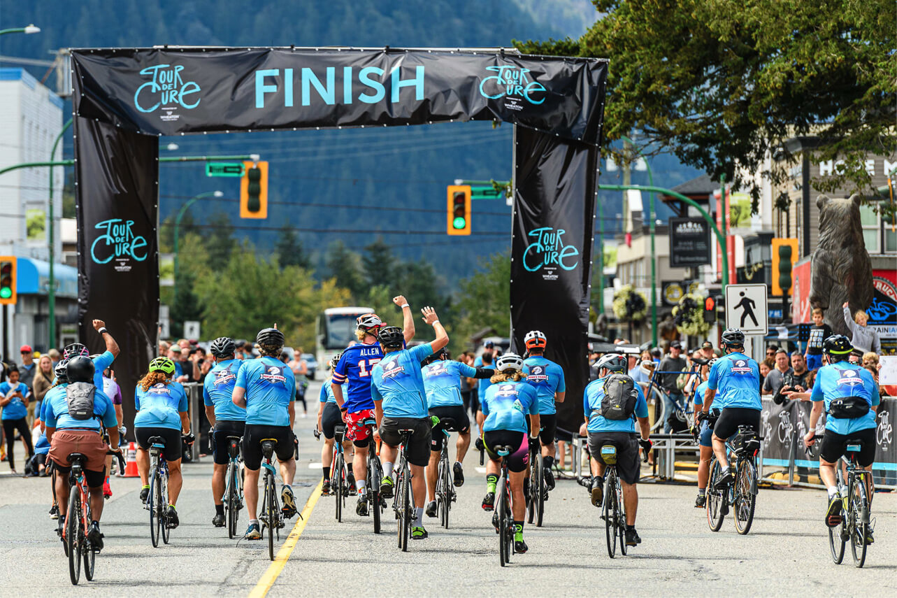 BCCF Tour de Cure finish line